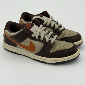 Vintage Nike Dunk Low Shoes Light Stone Messa Orange Size 5 624044 182‎ Y2K